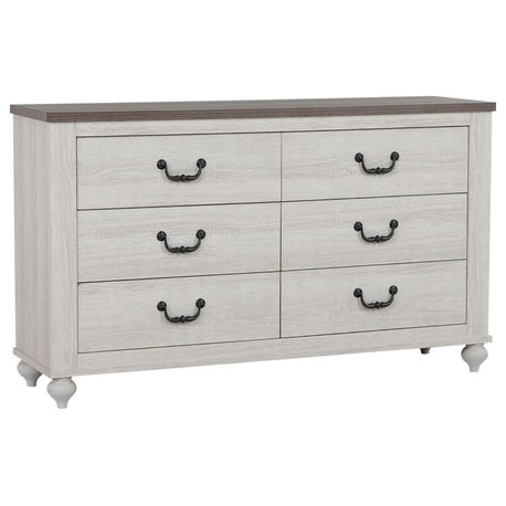 Stillwood 6-Drawer Dresser Vintage Linen