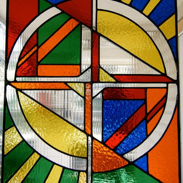 Stained glass window panels