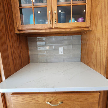 Kitchen Remodel With New Countertops and Backsplash