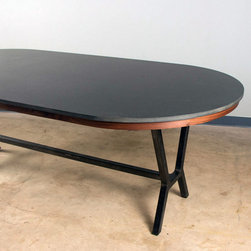 Jax Black "Lab" walnut skirt Dining Table - Dining Tables