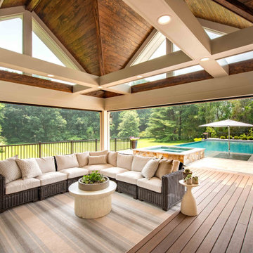 Infinity Pool and Pool House in Great Falls