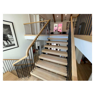 96_Dramatic cantilevered no-riser staircase, Bethesda, MD 20814 ...