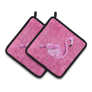 Gorilla Grip Oven Mitts Set and Large Cutting Board, Both in Pink