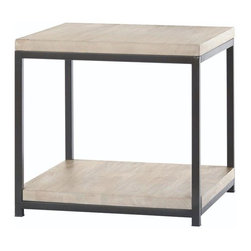 Anjou White Wash End Table - Side Tables And End Tables