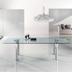 Policleto Expandable Glass Table - Dining Tables
