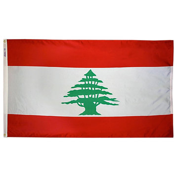 Lebanon, 2'x3' Nylon Flag