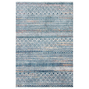 Safavieh Crystal Crs736A Southwestern Rug, Ivory and Blue, 5'0"x7'0"
