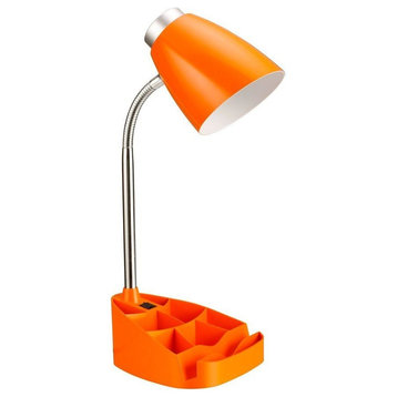 Organizer Desk Lamp With Ipad Tablet Stand Book Holder, Orange