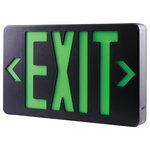 Elco Lighting - LED Exit Sign With Battery Backup - LED exit sign with sealed maintenance free battery backup.  120/277V sturdy ABS plastic housing.  Single or double face with 6" letters.