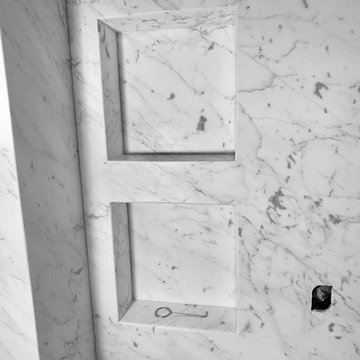 Carrara Statuario ThinSlabz Shower