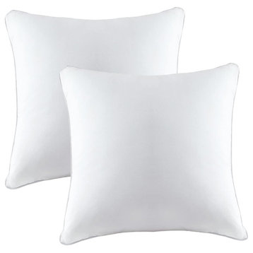 A1HC Throw Pillow Insert Down Alternative Extra Filled, 18"x18", Set of 2