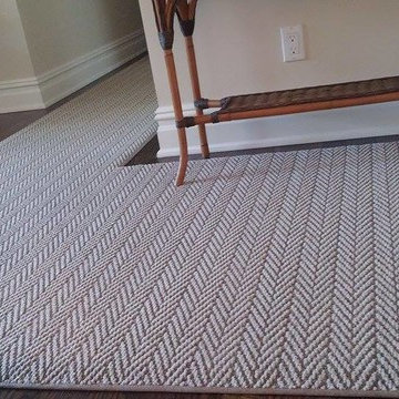Wool and Silk Runner and Nylon Broadloom Ridgewood