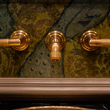 Brass Basin Mixer With Textured Knurled Detailing