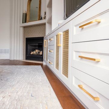 Gold accented living room