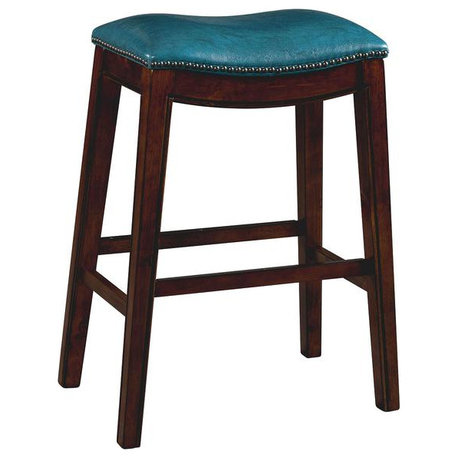 Bowen 30 Backless Bar Stool, Blue