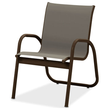 Gardenella Sling Arm Chair, Textured White/Red Fabric, Textured Kona, Augustine