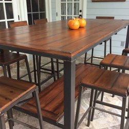 Industrial cypress table set - Products
