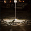 White Quatrefoil Solar Powered Metal Floor Garden Lamp with Stand