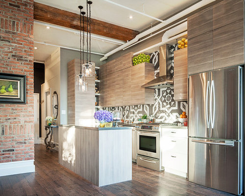 Loft Style Kitchen Design Ideas & Remodel Pictures | Houzz  Loft Style Kitchen Photos