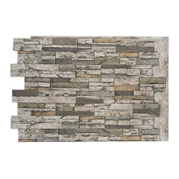 DURANGO FAUX STACKED STONE- 36"H x 48"W - Wall Panels