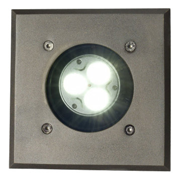 Recessed Floor Light, Weathered Brass, GX5.3 Fitting