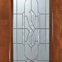 Slab Front Single Door 80 Knotty Alder Kensington Full Lite Glass - Front Doors