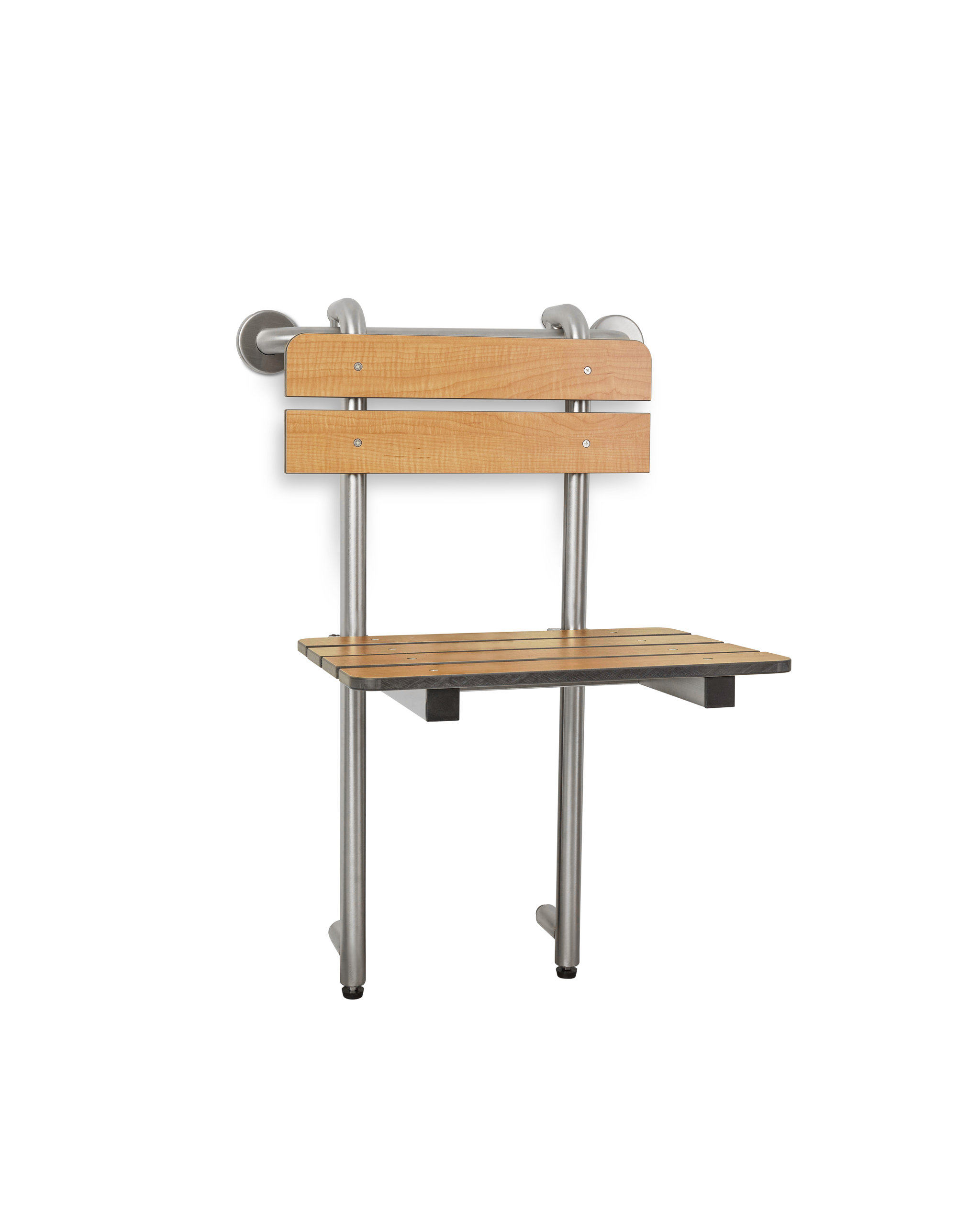 Lifestyle & Wellness Profile Bench Portable Shower Seat, Grab Bar Hung