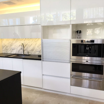 Contemporary Kitchen & Living Room