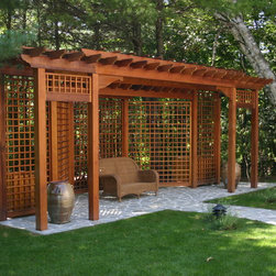 Pergola with Privacy Lattice - Pergolas