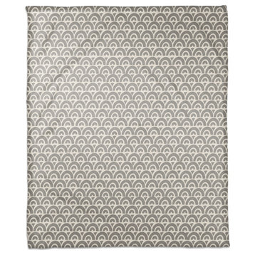 Scallop Gray 50x60 Throw Blanket