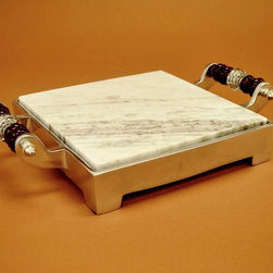 Red Bead Collection Aluminum Cheese Tray - Serving Trays