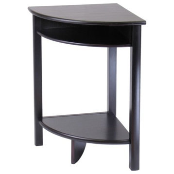 Winsome Liso Transitional Solid Wood Corner End Table in Espresso