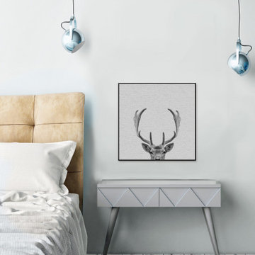 "Buck Surprise II" Floater Framed Painting Print on Canvas