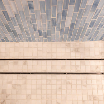 Contemporary Blue Mosaic Luxury Master Bathroom Remodel