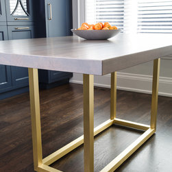 Wellesley Table with Brushed Brass Base - Dining Tables