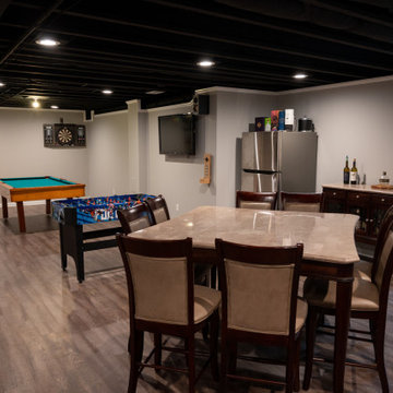 Fun Gaming Finished Basement in Macomb, MI