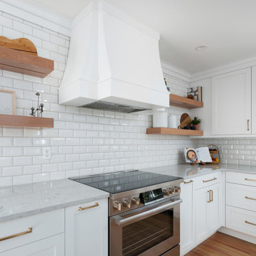 White Kitchen with Hints of Tranquill Blue