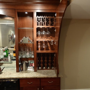 Naperville Basement Renovation with Art Nouveau Bar
