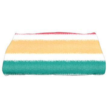 28 x 58-inch, Fun in the Sun, Stripe Print Bath Towel, Blue