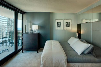 Bedroom - contemporary bedroom idea in Chicago