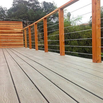 DECK--Composite with Redwood Railing