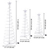 Set of 3 LED Christmas Spiral Light Kit 6Ft 4Ft 3Ft Cone Tree Decoration Party