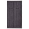 Gewnee Twin Size Murphy Bed with Wardrobe and Drawers, Storage Bed in Gray