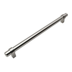 Cosmas - Cosmas 161 Series Solid Metal Satin Nickel European Bar Pulls, 8-7/8" Hole-Spaci - Cabinet And Drawer Handle Pulls