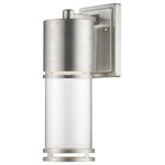 Z-Lite - Z-Lite 553M-BA-LED Luminata - 13.75" 11W 1 LED Outdoor Wall Lantern - Clean contemporary styling with a traditional lookLuminata 13.75" 11W  Brushed Aluminum Cle *UL: Suitable for wet locations Energy Star Qualified: n/a ADA Certified: n/a  *Number of Lights: Lamp: 1-*Wattage:11w LED bulb(s) *Bulb Included:No *Bulb Type:LED *Finish Type:Brushed Aluminum