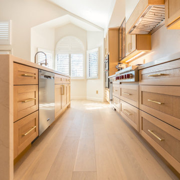 White Oak Kitchen Cabinets with Large Island | The Cabination