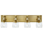 Minka Lavery - Tiberia Four Light Bath Bar, Soft Brass - Stylish and bold. Make an illuminating statement with this fixture. An ideal lighting fixture for your home.