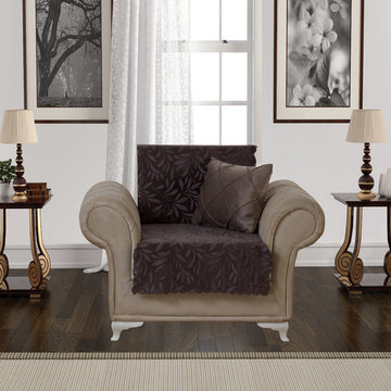 Chiara Rose Anti-slip Armless Sofa Cover Furniture Protector Chair Size Acacia