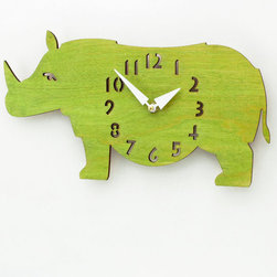 Lime Rhino Children's Wall Clock - Kids Clocks