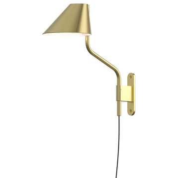 Pitch LED Wall Lamp, Brass
